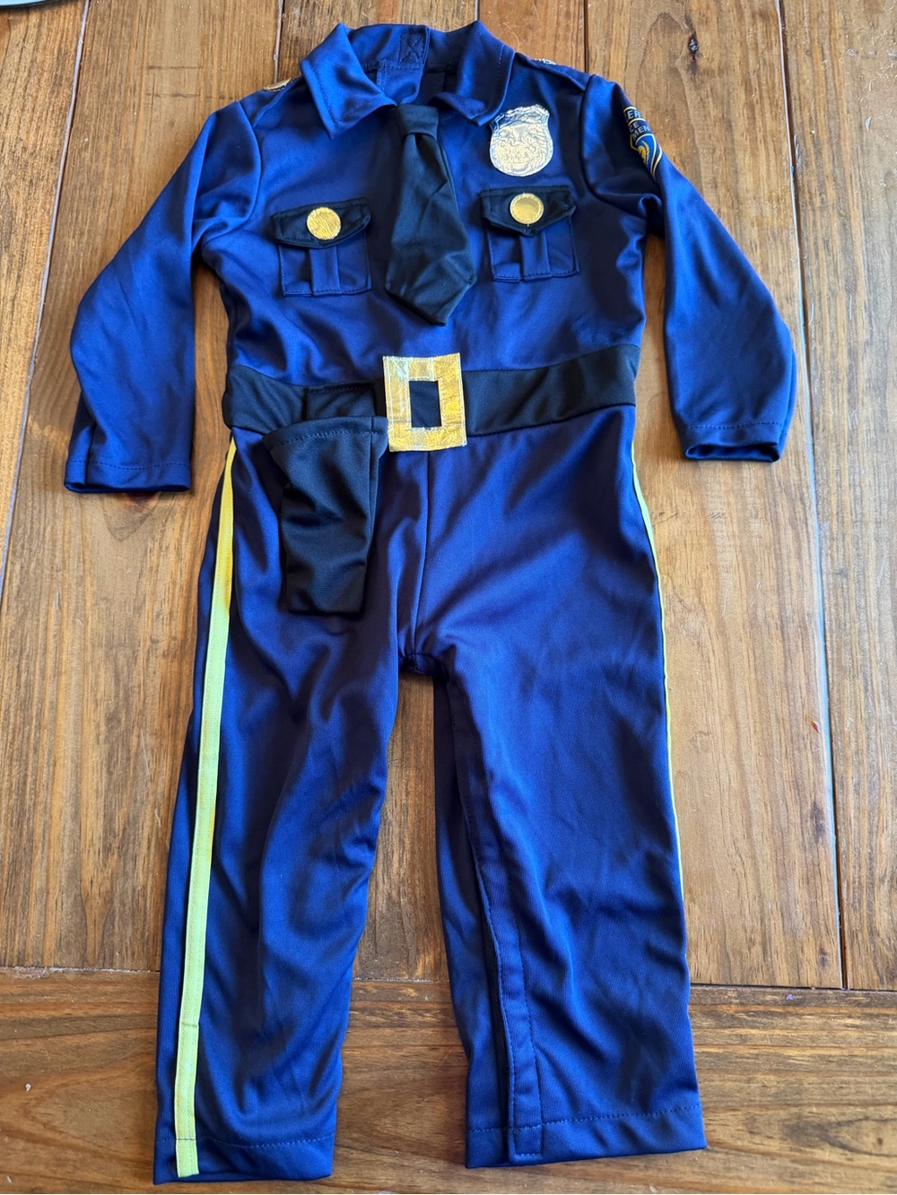 Kids Navy Blue Police Officer Costume with Badge - 18-24 months